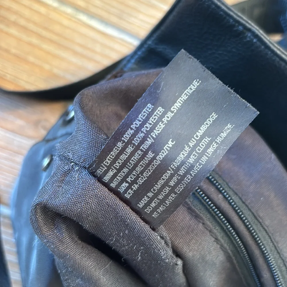 Botkier Black Mini Backpact Nylon and Faux Leather
